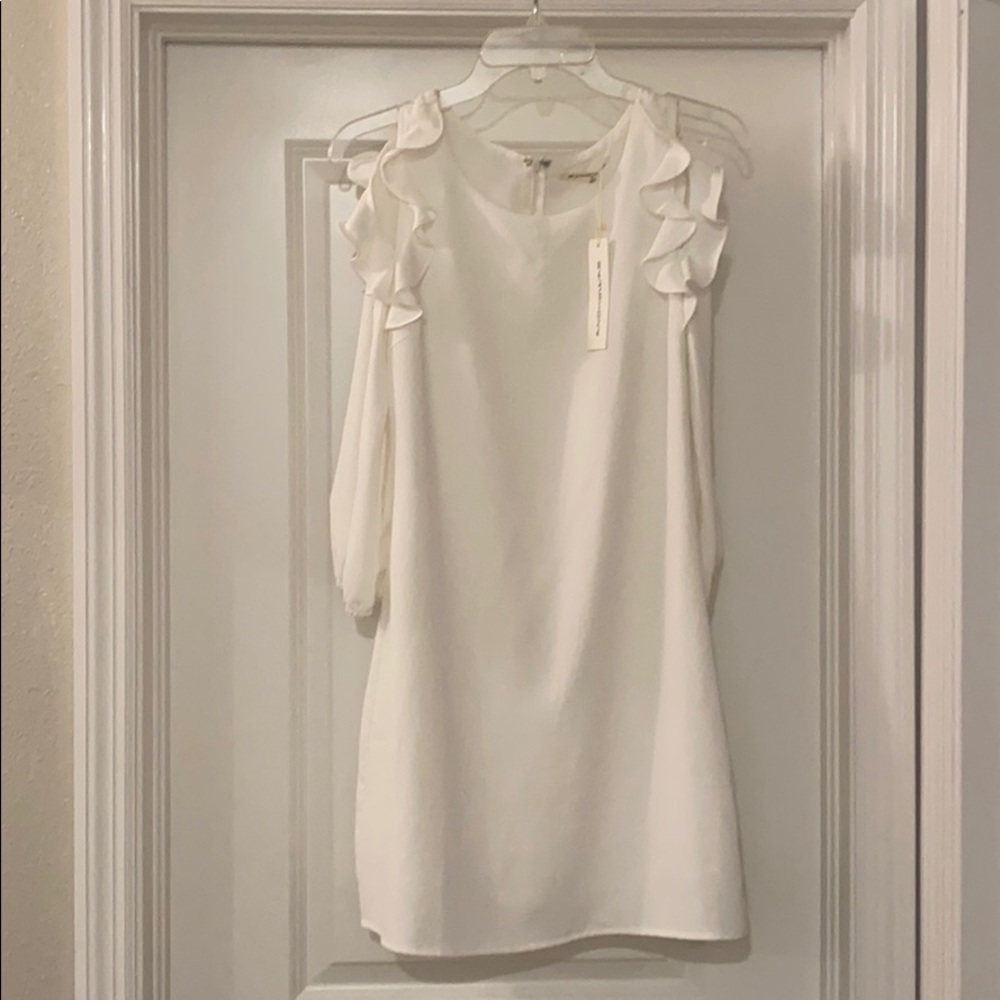 White Cold Shoulder Dress